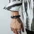 Totenkopf skull lederarmband herren damen leather bracelet skeleton uniqal